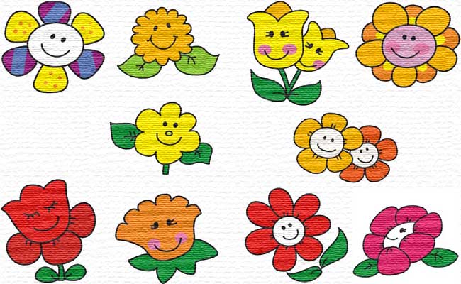 Funny Flowers embroidery designs