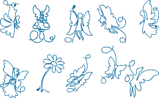 Fairies embroidery designs